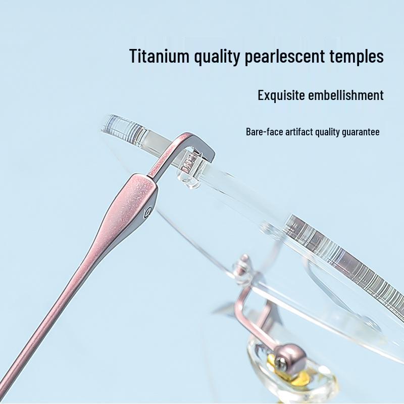 High-End Randlose Titan Myopiebrille für Damen: Superleicht, trendig und bereit für Ihre Brille