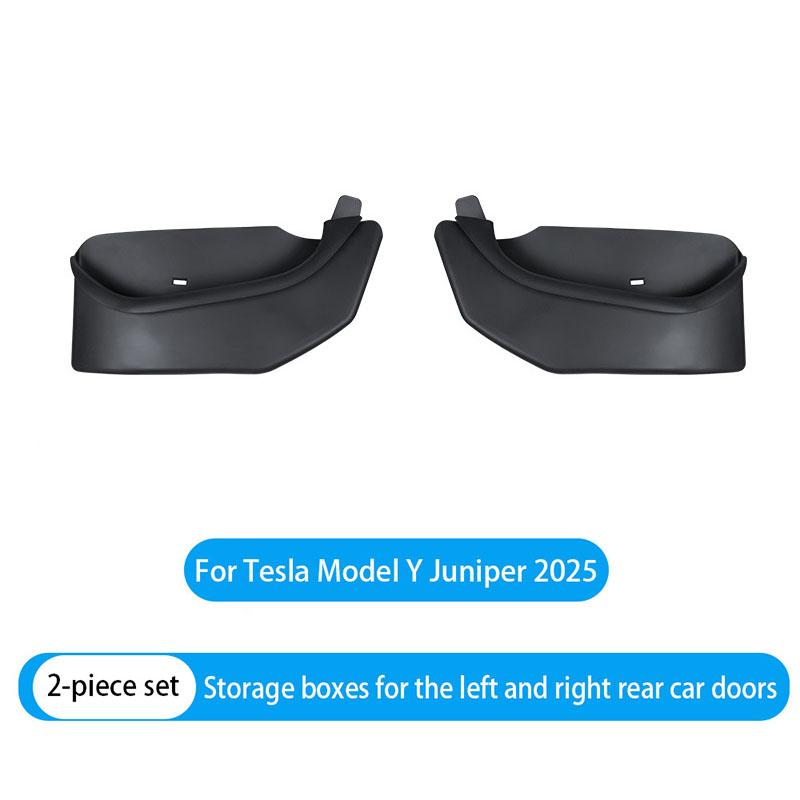 Car Door Side Storage Box For Tesla Model Y Juniper 2025 Full-Cover Front And Rear Door Tray Organizer Car Interior Accessories