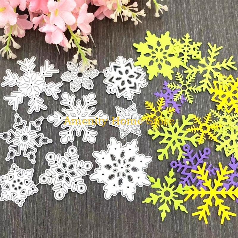 F26C Snowflakes Metal Cutting Dies Stencil DIY Scrapbooking Album Paper Card Template CN