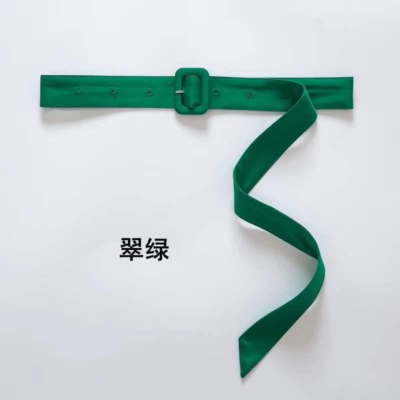 

Womens Versatile Summer Fabric Belt With Chic Chiffon For Stylish Pairings Dress Emerald Green