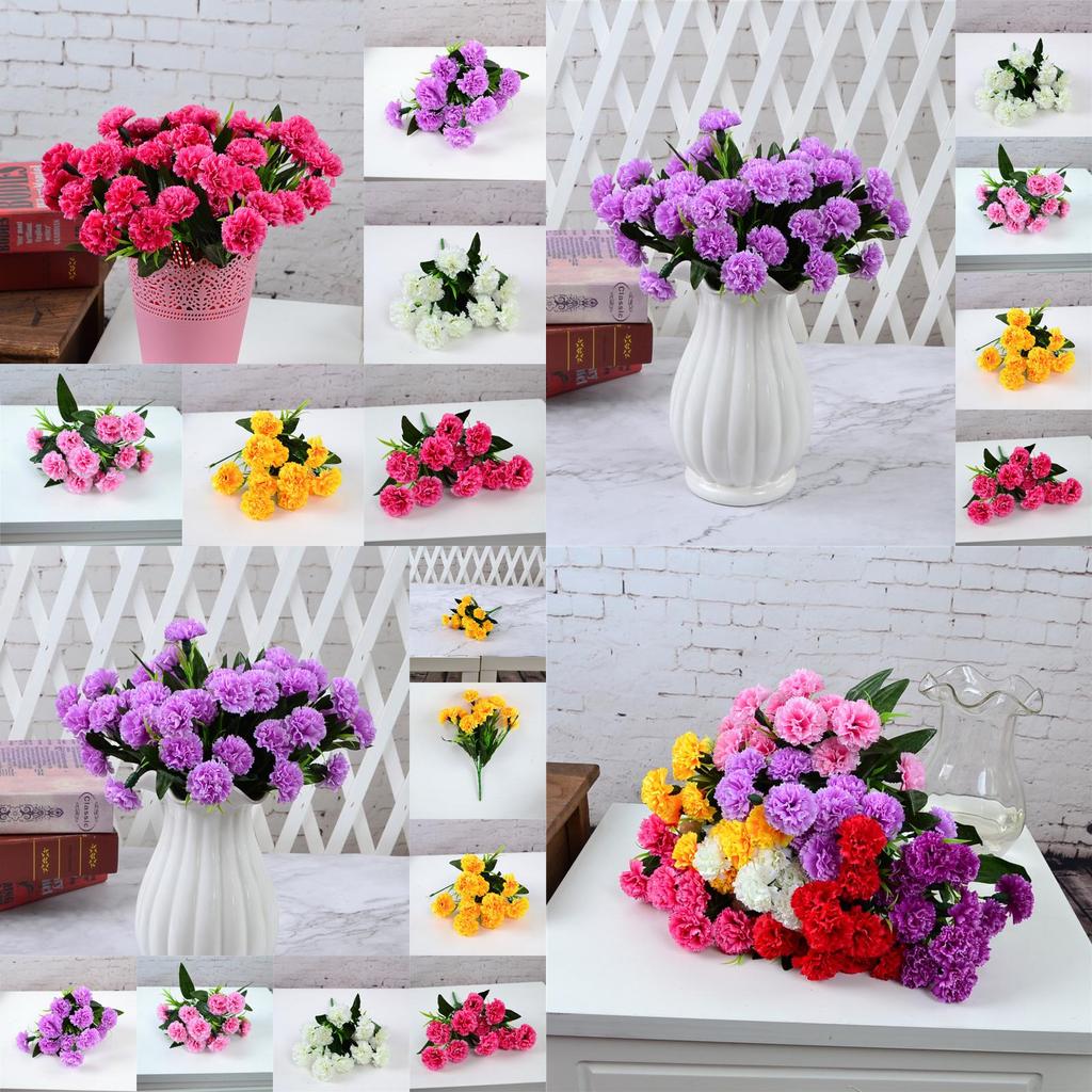 Lifelike Artificial Carnation Silk Flowers Perfect For Wedding Decorations