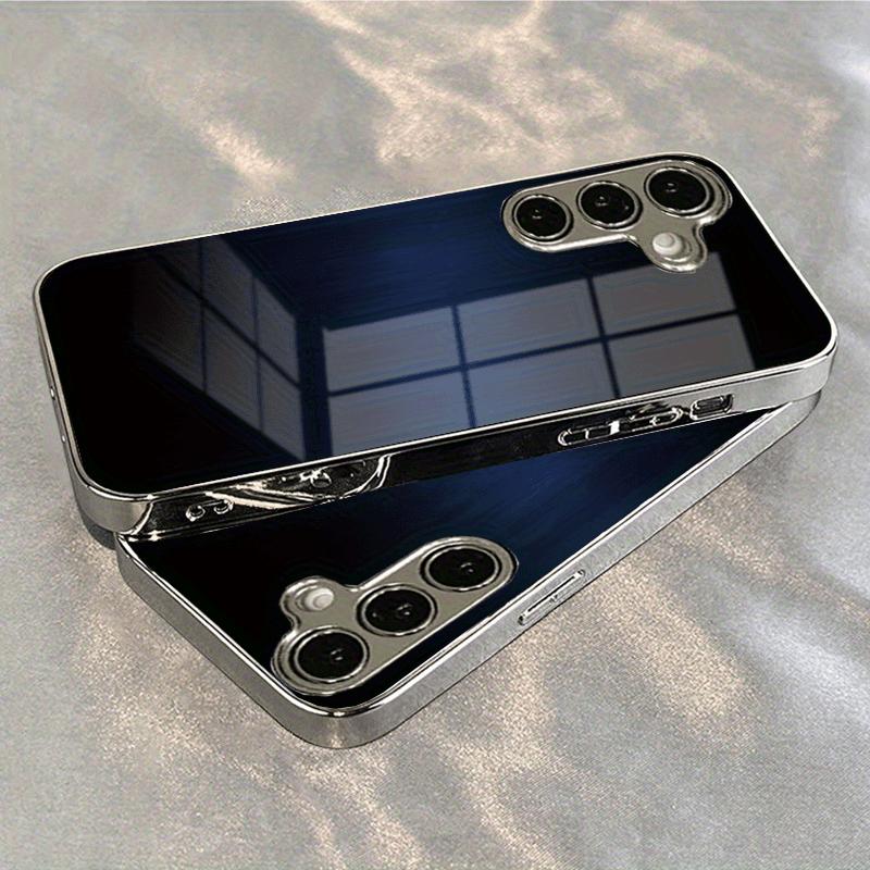 Gradient Color Pattern Electroplated Glass Phone Case, Suitable for Samsung S26/S25/S24/S23/S22/S21/S20 and Other Models.