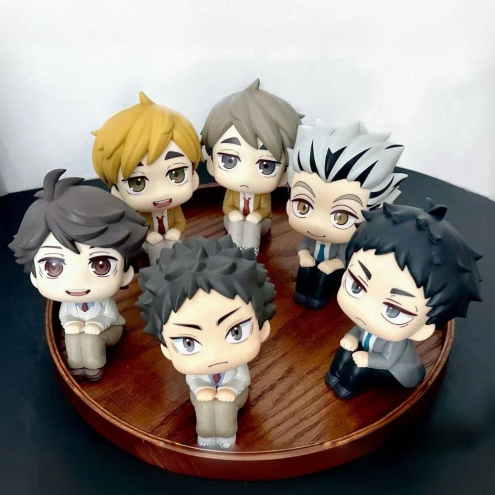 Anime Haikyuu!! Oikawa Tooru Iwaizumi Hajime Akaashi Keiji Podívej se nahoru Model Akční figurky PVC Q Verze Sběratelské Narozeninové Hračky