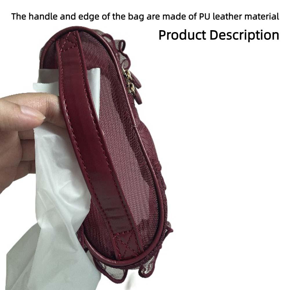 Zipper Mesh Coin Purse Cosmetic Case Mesh Storage Bag Mesh Zipper Bag Mesh Cosmetic Bag Lady