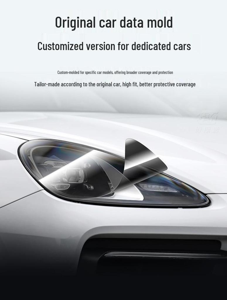 Película TPU Negra Ahumada para Faros para Porsche Cayenne, Macan, Panamera, 718