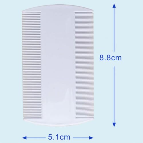 Flea Comb for Pets 4 Pack, Double-Sided Fine Tooth Lice Comb, White Pet Grooming Comb for Dogs and Cats, Effective Removal of Fleas, Lice and Nits