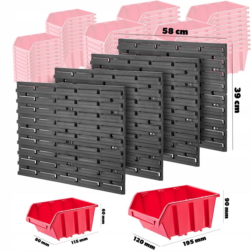KADAX Tool Board 116x78cm Wall 89 Pcs