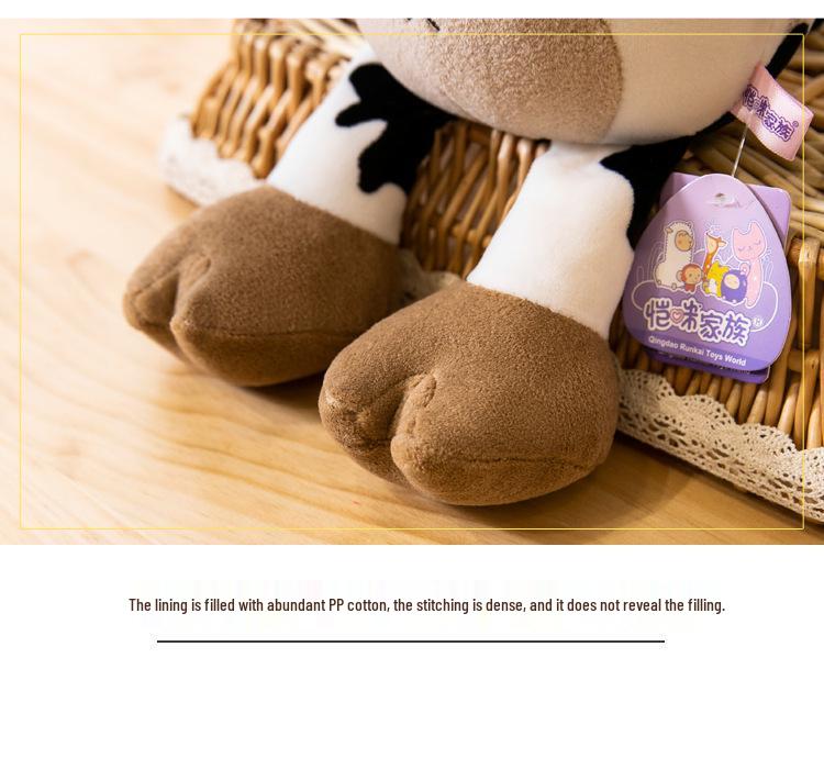 Sevimli İnek Peluş Yastık Oyuncak - Kadınlar İçin Sevimli Uyuyan İnek Bebek Hediye