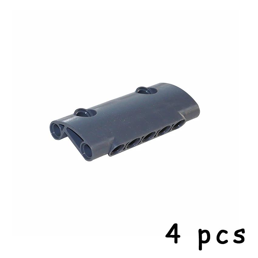 4PCS MOC Parts 24119 Panel Curved 7x3 with 2 Pin Holes through Panel Surface Mechanical Brick Playset Car Technical Block Bricks