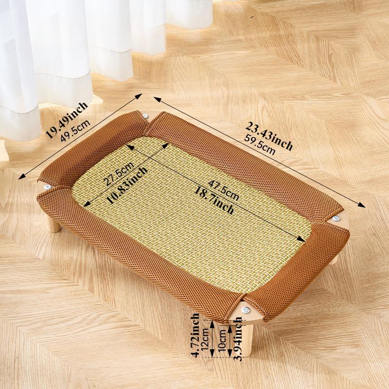 Universal A Cooling Mat-Style Military Bed for Cats,Cat Scratching Board Protect Furniture Vine Woven Cat Bed, Durable Pet Bed