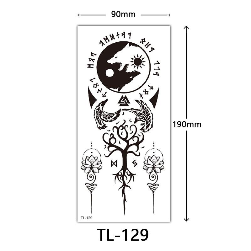 Flower Tattoo Stickers, Color Sketch Tattoo Stickers, English Letters, Wedding Photography Tattoo
