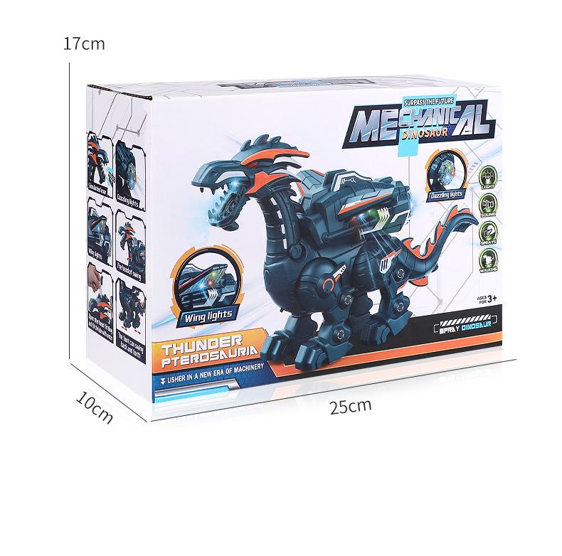Tyrannosaurus Rex Electric Toy: Walking, Fire-Breathing Dinosaur Robot for Kids Aged 3-6
