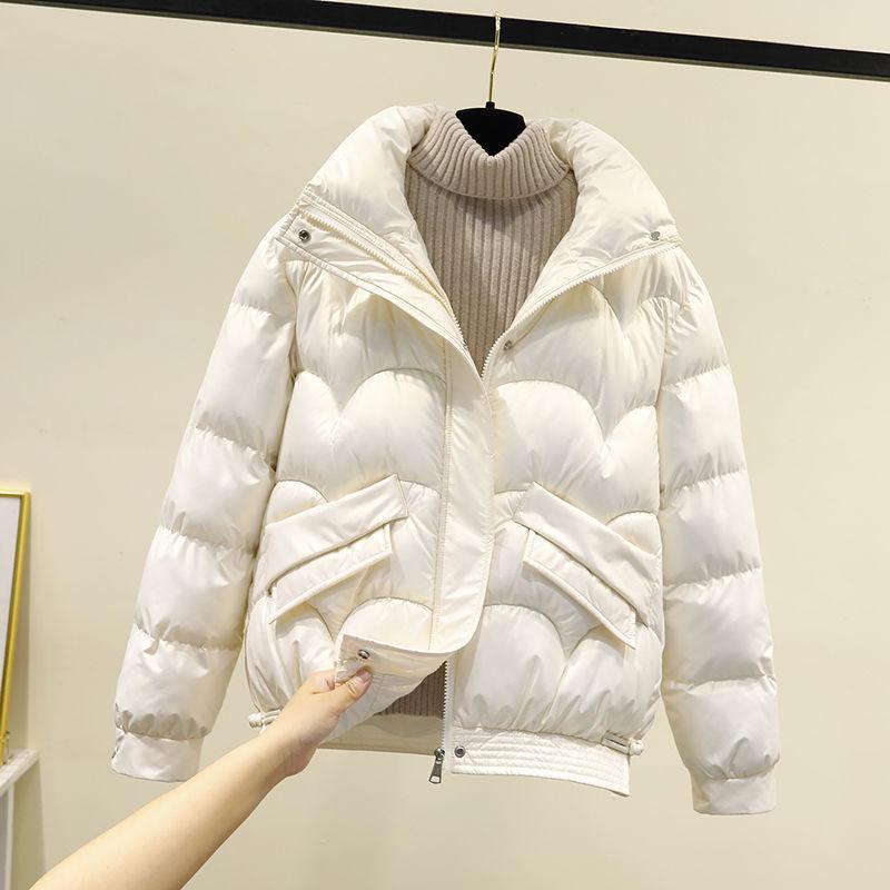 Cotton-padded Clothes Women's Short Leave-in Glossy Down Cotton-padded Clothes Thickened Fashionable Small Cotton-padded Jackets Versatile Jackets