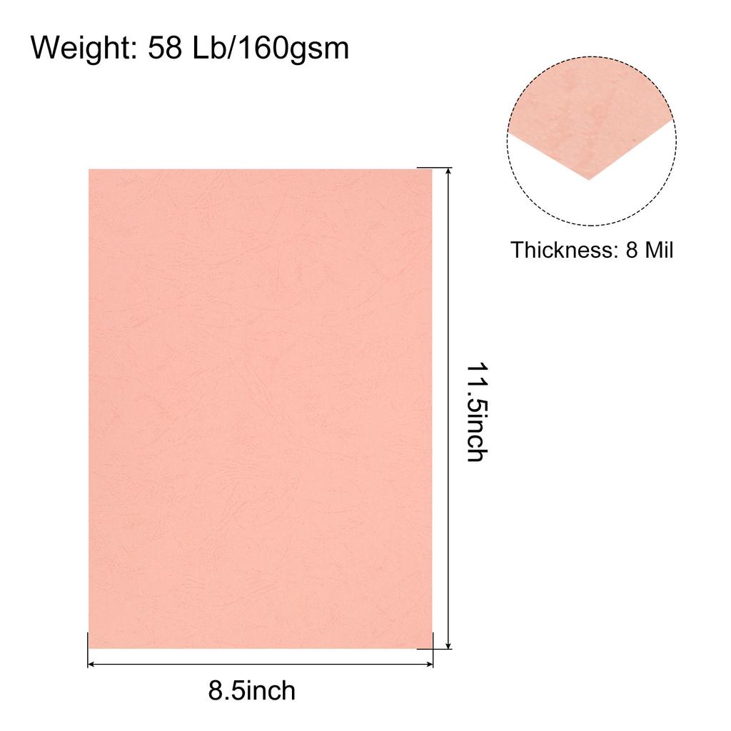 50/100pcs A4 Presentation Binding Covers Letter Size Leather Textured Grain Paper Un-Punched for Business Reports 8-1/2 x 11.5"