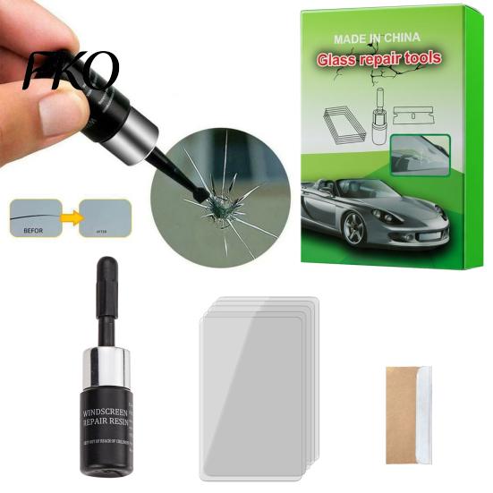 Clear Resin Windshield Repair Chip Kit, Car Crack Kit for Glass Repair, Automotive DIY Tool Small Chips Star Bullseye Do It Yourself Fix