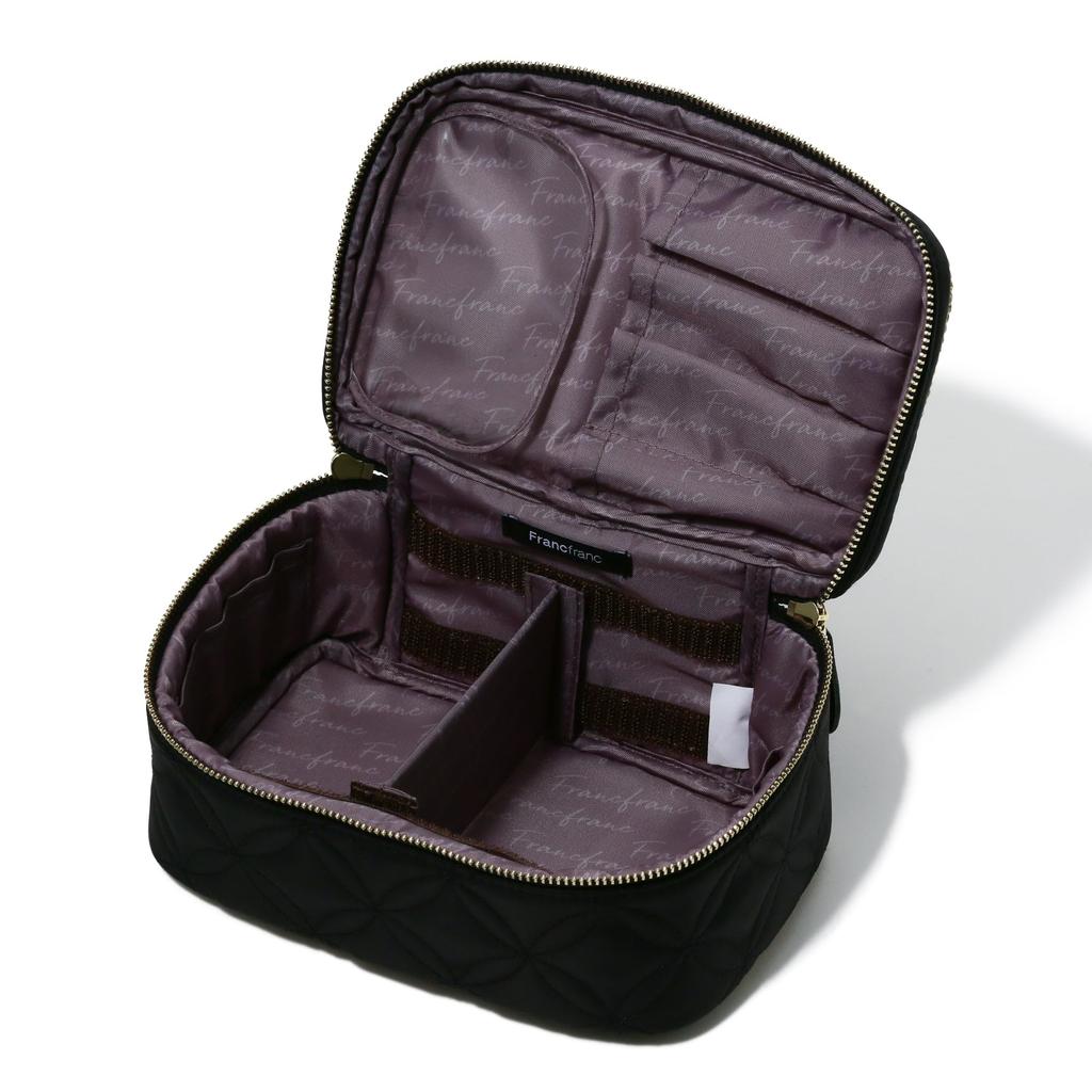 Francfranc Bell Vanity Pouch, Small, Black