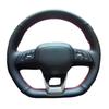 Hand-stitched Black Anti-slip Microfiber Leather Car Steering Wheel Cover For Changan UNIT CS35 CS55 CS75 PLUS EADO