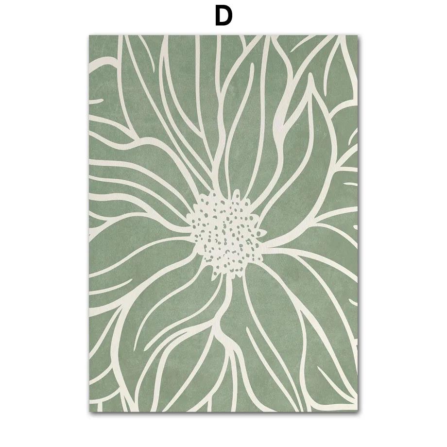 

Линии Ваза Растения Мята Абстрактный Узор Настенное Искусство Картины Холст Живопись Скандинавские Постеры И Принты Для Гостиной Домашний Декор 20X28inch 50x70cm