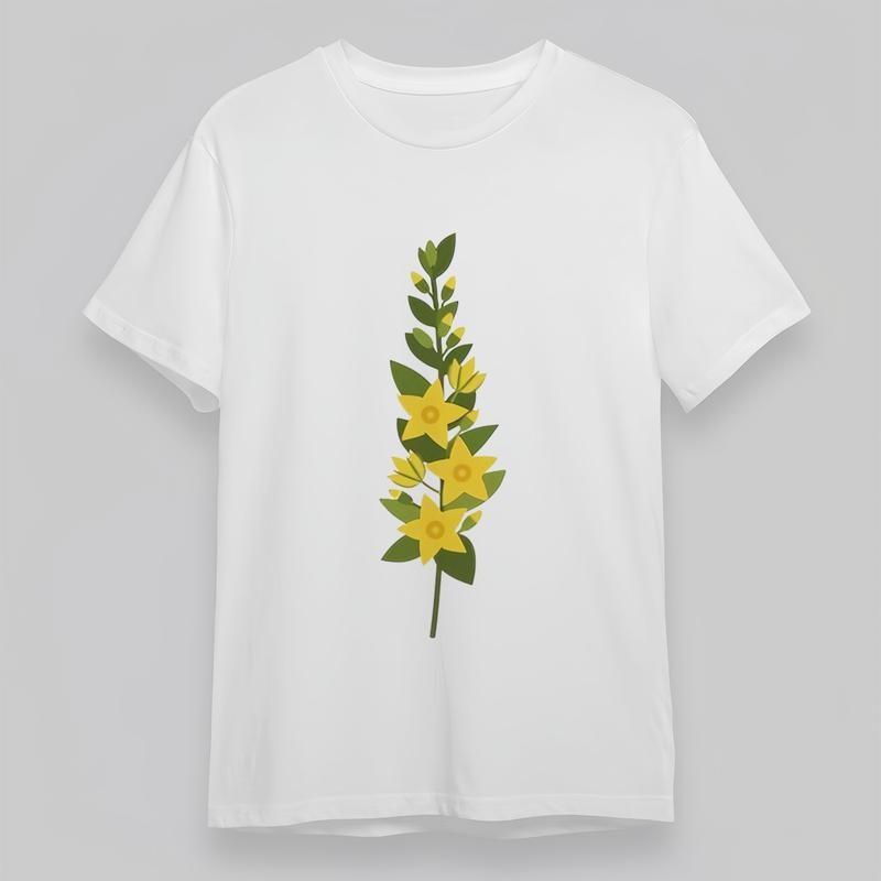 

Женская футболка большого размера, классическая, желтая, с принтом Звезда Цветок, 100% хлопок 4XL