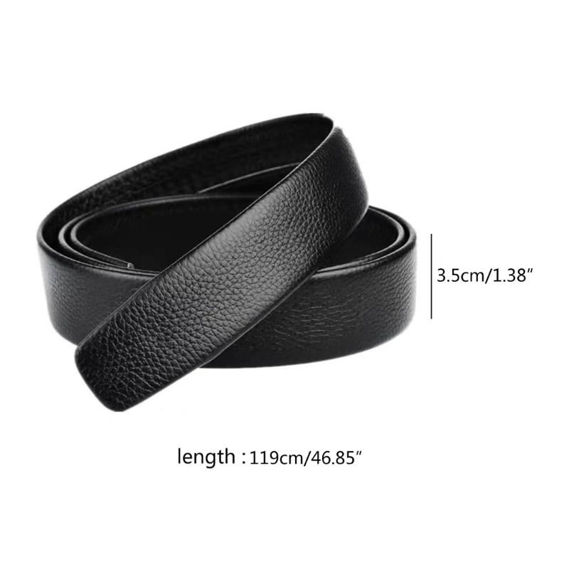 No Buckle Belt Leather Automatic Belt Leather Belt Without Buckle For Men Belt No Buckle Men Waistband Pant Belt