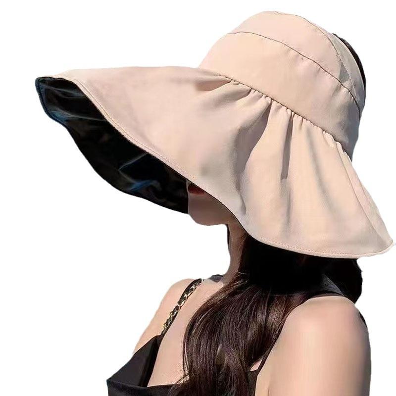 Women S Uv Protection Empty Top Sun Hat Portable Ponytail Summer Cap