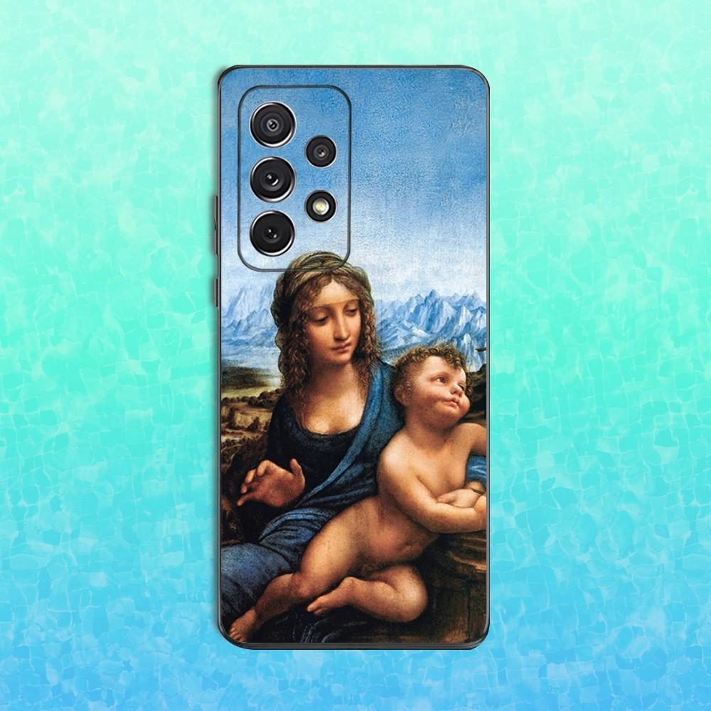 M-Mona Lisa Art D-Da-Vinci Phone Case For Samsung S25,S24,S23,S22,S21,S20,S10,Ultra,Plus,Lite,FE,Soft Silicone Black Cover