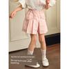 David Bella Girls' Shorts Summer Children's Skirt Pants Summer White Pants Girls Pure Cotton Pink Skirt Pants Children's Clothing