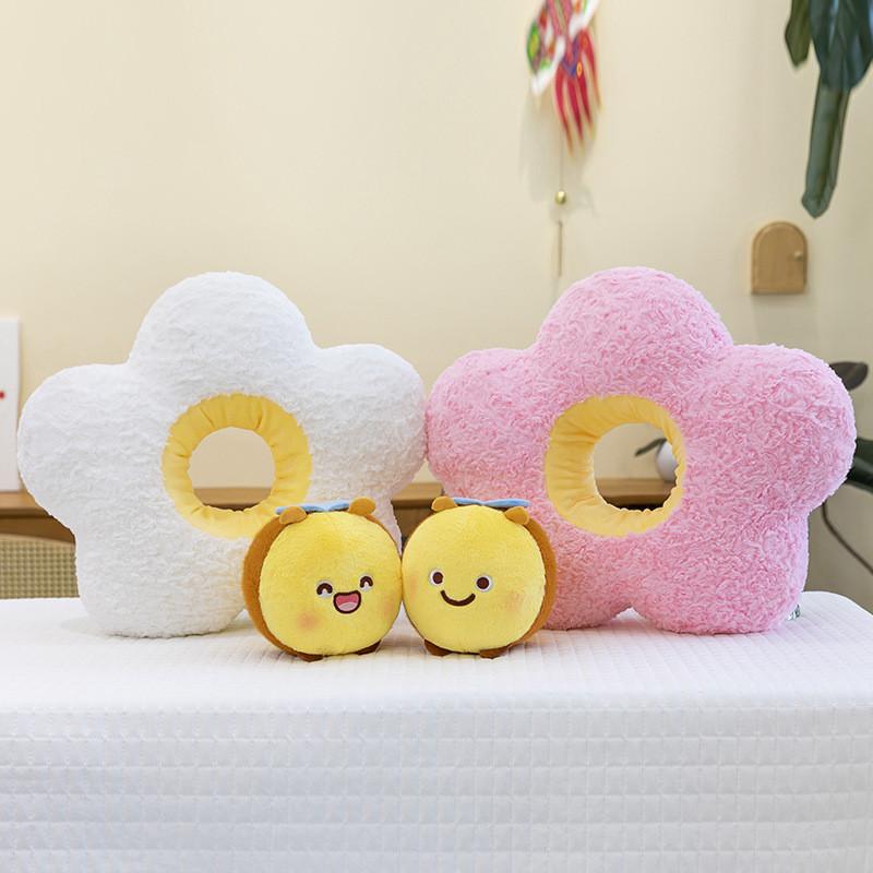 Cute Cartoon Flower Plush Toy Cushion Pillow For Girls And Home Decor
