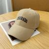 Color Solid Simple Letter Embroidery Women Summer Casual Sunshade Cap Baseball