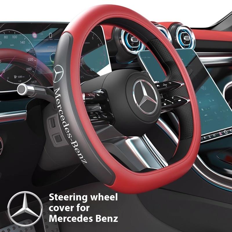 For Mercedes-Benz A C E S V R Class AMG GLA GLC GLK Vito SL ML Sprinter SLK Viano CLA Car AntiSlip Leather Steering Wheel Cover