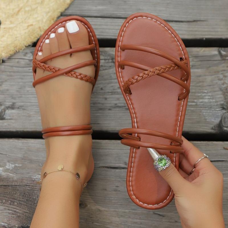 Women's Sandals Sexy Summer Shoes For Women Summer Sandals 2026 New Flat Sandals Chaussures Femme Beach Slippers Women Footwear