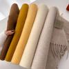 Winter Narrow Scarf 28 Color 100% Wool Scarf Hot Selling Solid Color Scarf Men's and Women's Universal Warm and Cold Proof Scarf