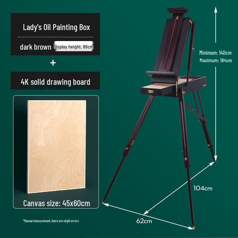 Портативный деревянный художественный мольберт-ящик для эскизов Handon с 4K планшетом для рисования