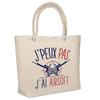 Beach Bag - PLANETEE - Insulated Beach Airsoft I Can't - Natural Cotton - Large Capacity - Printed In France