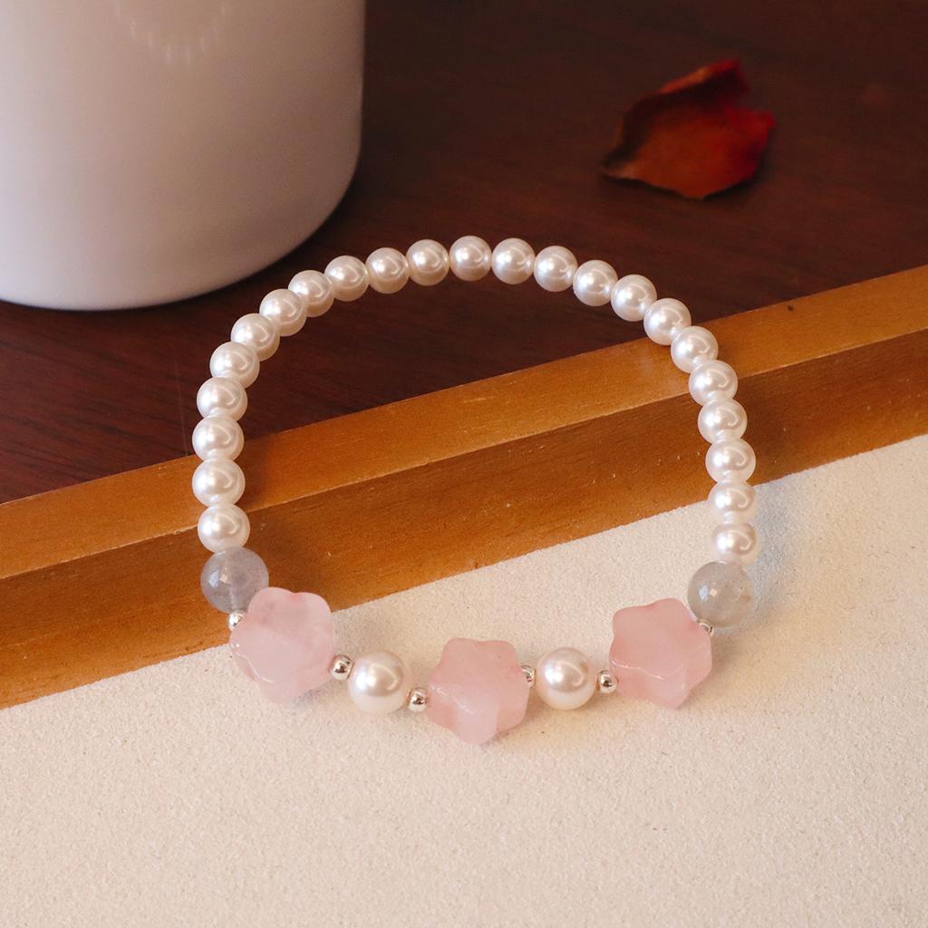 Temperament Jewelry, Natural Amethyst Bracelet, Strawberry Crystal Light Luxury Bangles Women Fashion Jewelry Accessories Gift