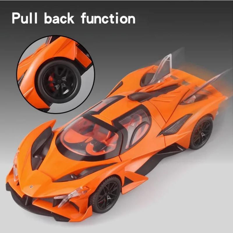 1/24 Diecast Apollo Project Evo Track Roadster Model Car Metal Miniature Car Sound & Light Collection Vehicle Toys For Boys Gift
