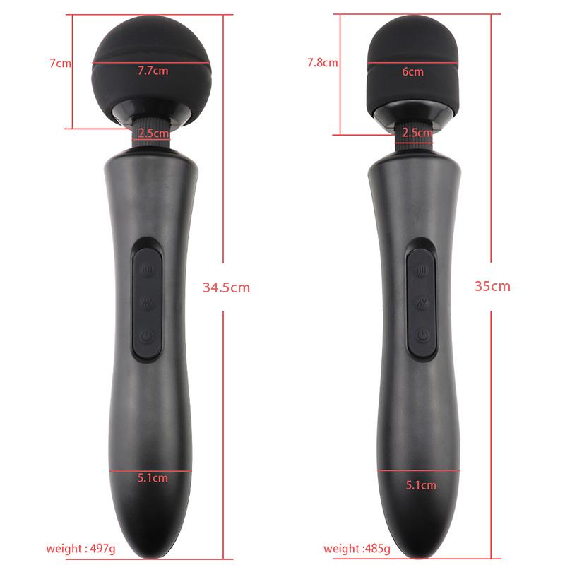 Výkonný elektrický vibrátor na masáž Sexuální hračky pro dospělé pro ženy Obrovská hlava AV Magic Wand 20 rychlostí