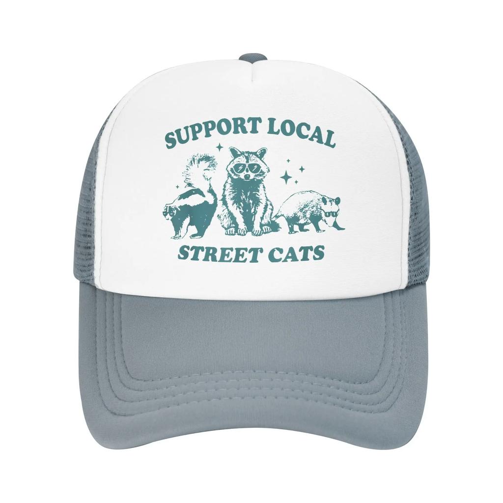 Funny Vintage Raccoon Opossum Skunk Baseball Cap For Men Women Summer Mesh Side Caps Hats For Casual Headwear