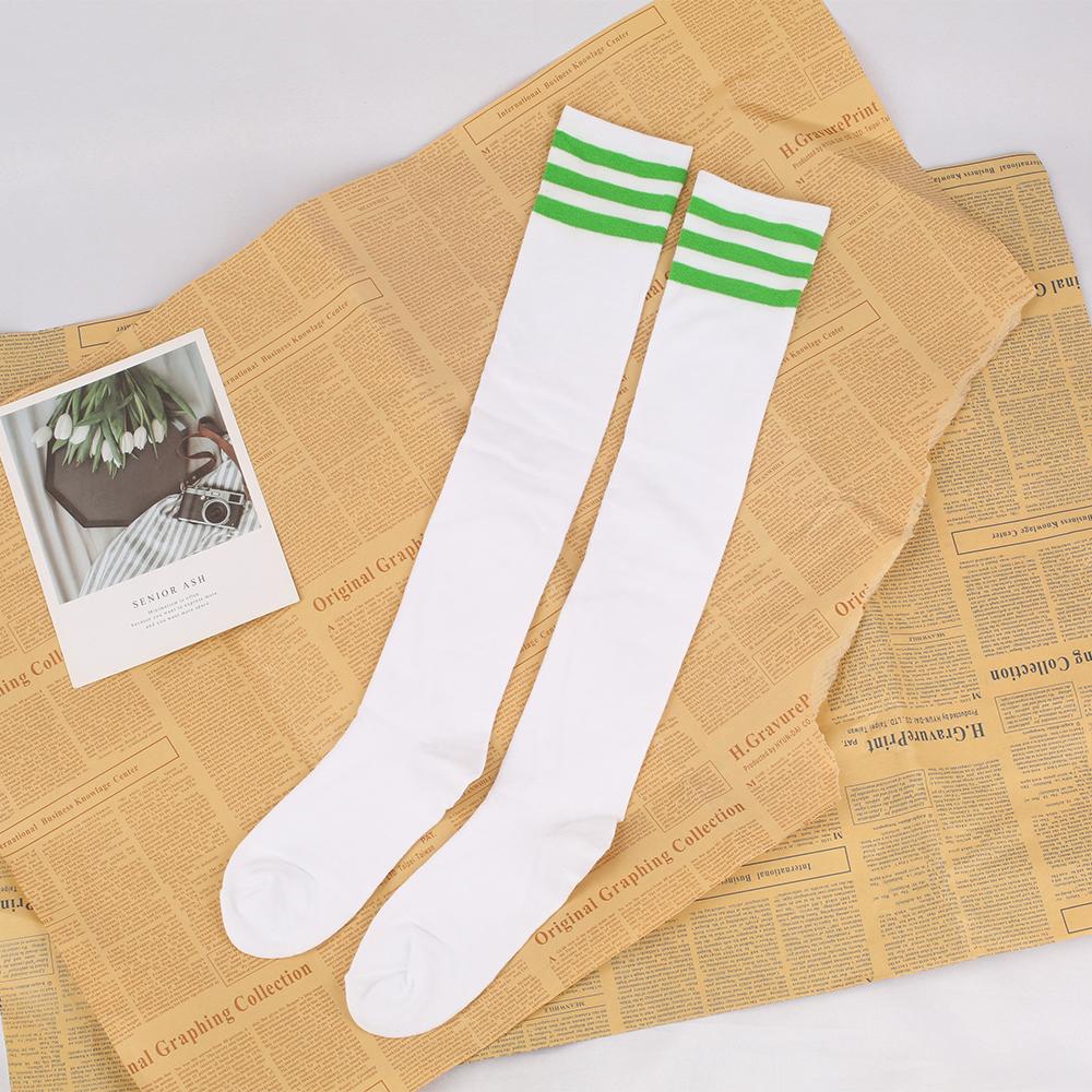 Long Socks With Three Stripes And Over The Knee College Style Performance Dance Women's Pressure Cotton Stocking