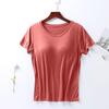 Women's Camisole Short Sleeve Top Summer One-piece Non-Steel Ring With Chest Pad Top