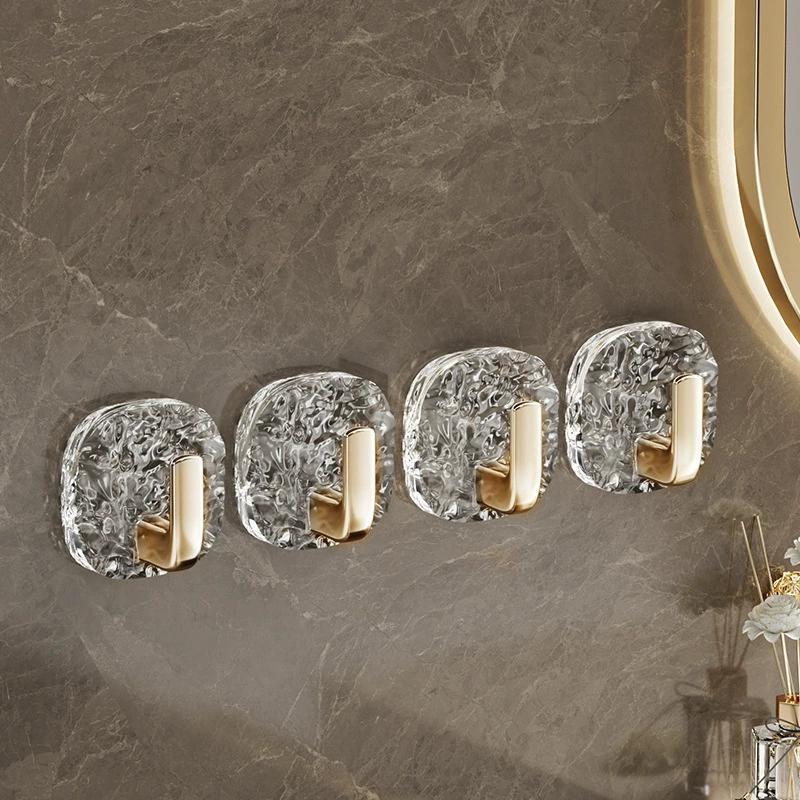 4 ks Skládací nástěnný háček Skrytý háček na župan Ručník Kabát Háček z nerezové oceli pro Domácnost Kuchyň Koupelnu Matný zlatý Věšák na ručníky