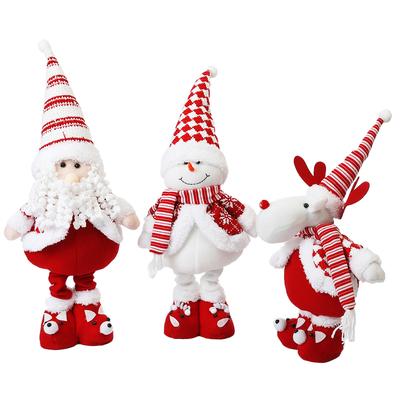 Teleskopischer Weihnachtsmann Stehpuppen Weihnachts Schneemann Elch Puppe Ornament Weihnachtsdekoration für Zuhause Kinder Neujahrsgeschenk Spielzeug