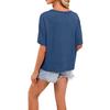 Women's V-Neck Short Sleeve Top Loose T-shirt