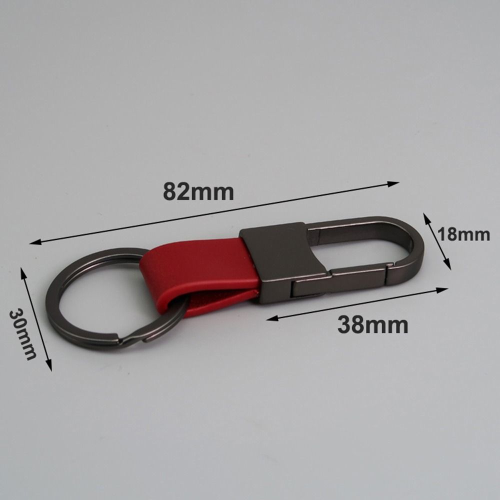 Alloy Leather Fur Keychain Anti-Lost Metal Waist Hanging Key Chain Matte Multifunctional Carabiner Holder Keyrings for Women Men
