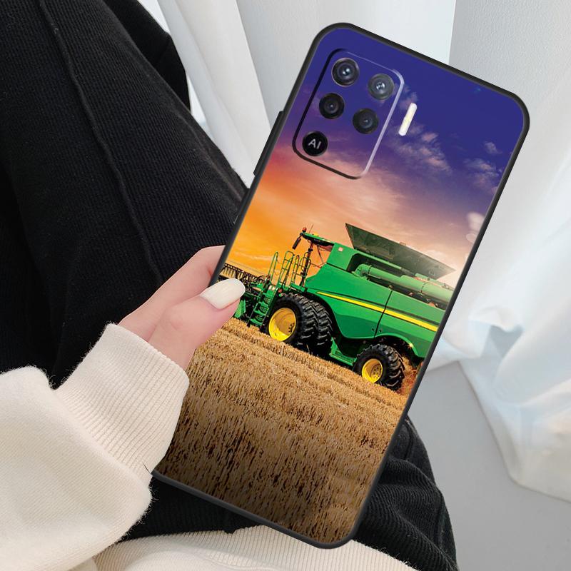 Farm Tractor Case For Oppo A96 A76 A16 A60 A98 A58 A78 A18 A38 A80 A40 A77 A57 A17 A74 A54 A94 A15 A5 Pro