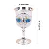 2Pcs Chalice Goblet Metal Shot Glasses Engraving Rose Flower Wine Cup Medieval Drinkware for Party Wedding Decors Gift