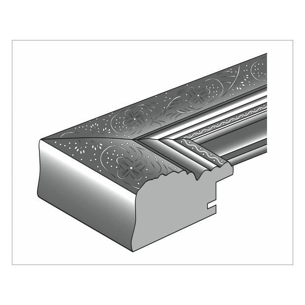 Cadre photo - walther - barock - 20x30 cm - bois blanc - style classique - mixte