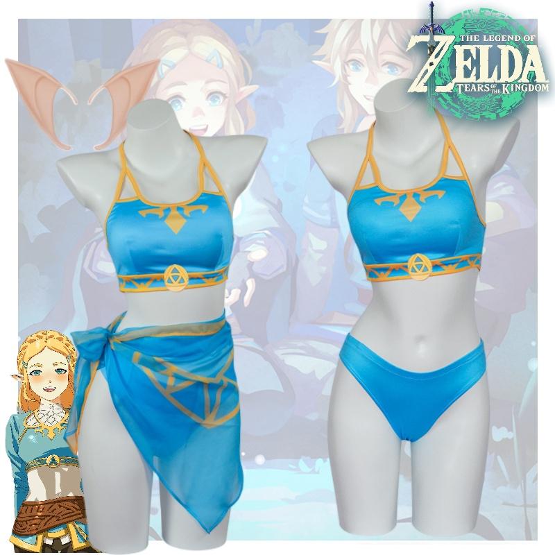 Legend Of Zelda Kingdom Tears Link's Cosplay Swimsuit Bikini For Halloween And Games