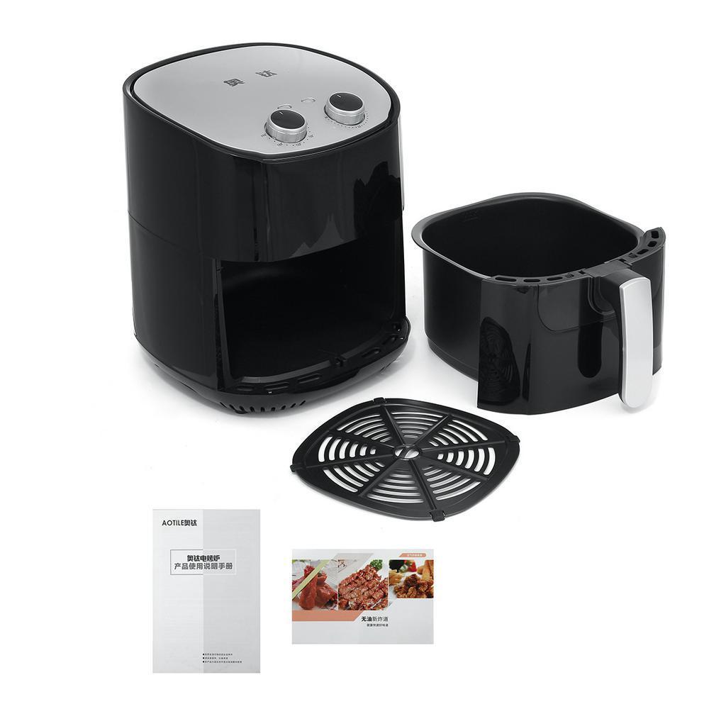 

220 В, 50 Гц, 6,5 л, воздушная фритюрница, электрическая фритюрница без масла, тостер, духовка, плита для курицы, пиццы, ЖК-таймер, контроль температуры, черный