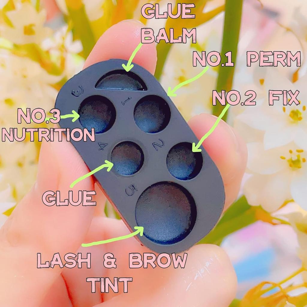 Lash Lift Brow Lamination Palette, Rapid Eyelash Eyebrow Lifting Tray, DIY Tint Mixing Tool For Perming Lashes At Home Salon Usage -1000 Applications